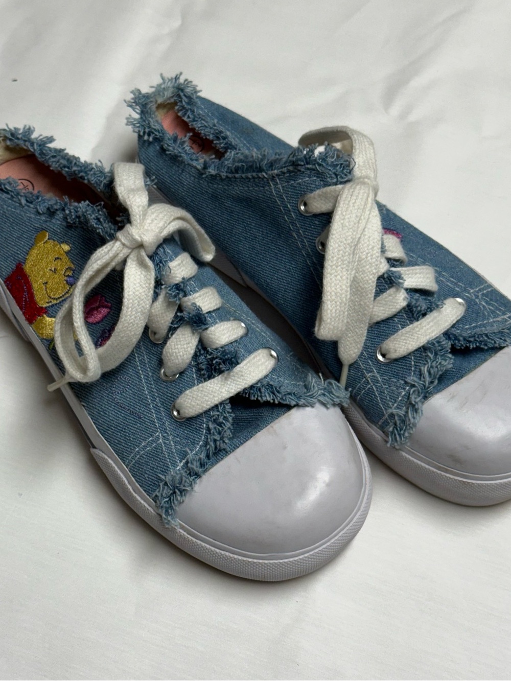 Denim Blue Slip-On Moccasin Sneakers with White Toe